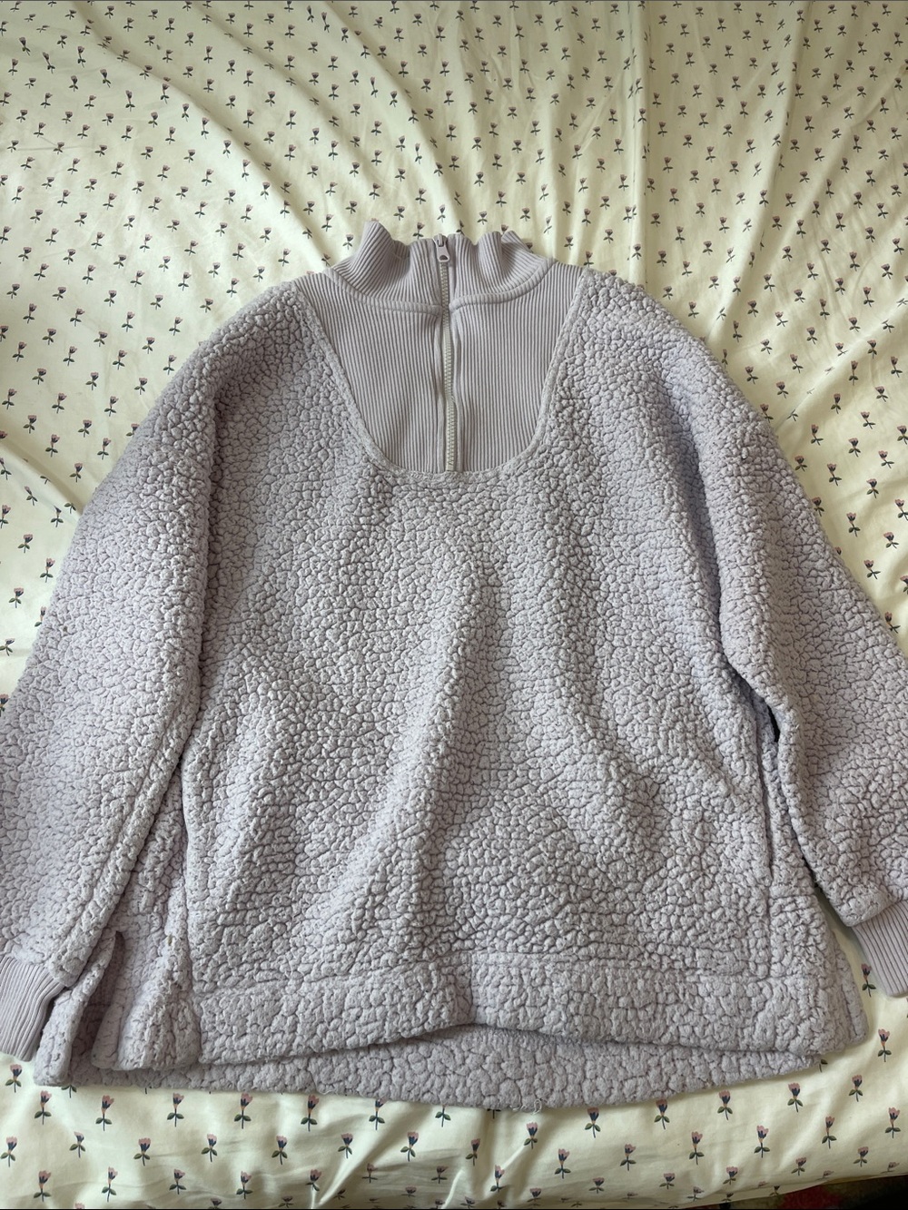 Women's Cozy Sherpa Pullover Jacket - Lavender